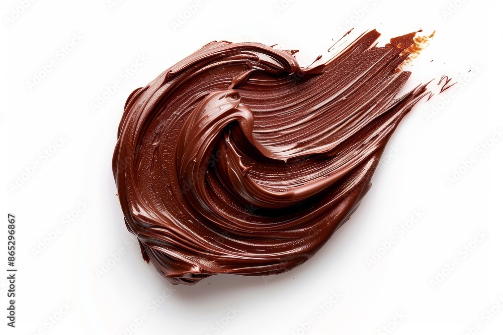 Smear of chocolate for dessert food ingredient isolated on dark background, tasteful brown liquid strokes. Smear of chocolate for dessert food ingredient isolated on dark background, tasteful brown liquid strokes.