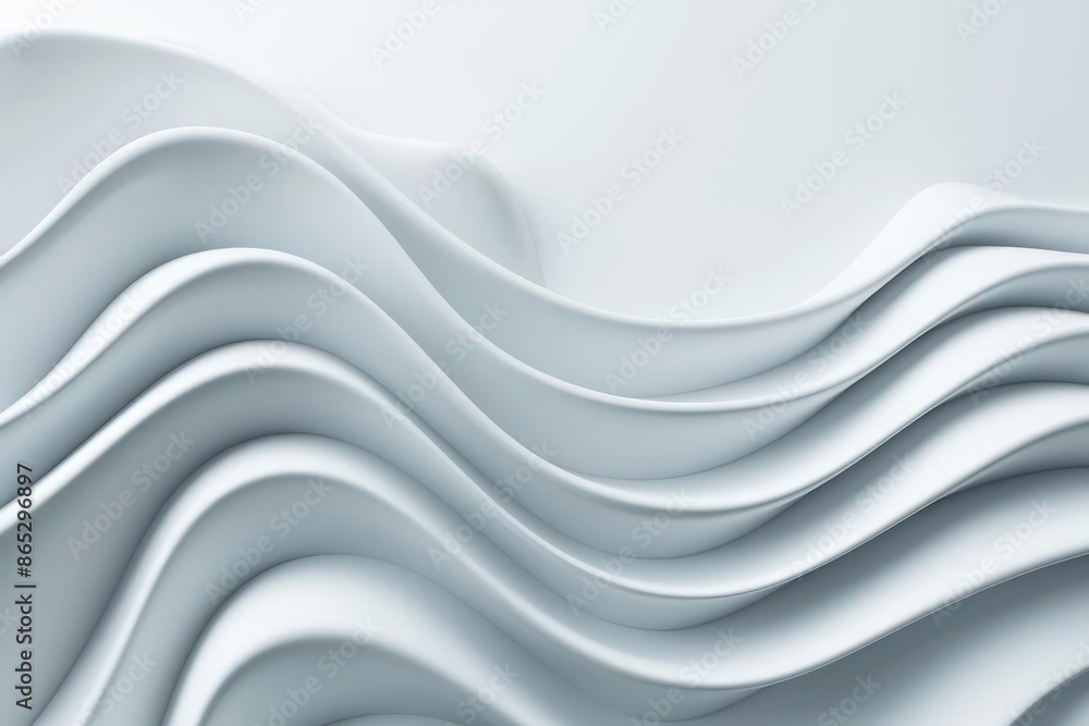 Obraz premium A detailed illustration of a minimalist background with subtle wave patterns and light textures, ideal for a banner with space for copy