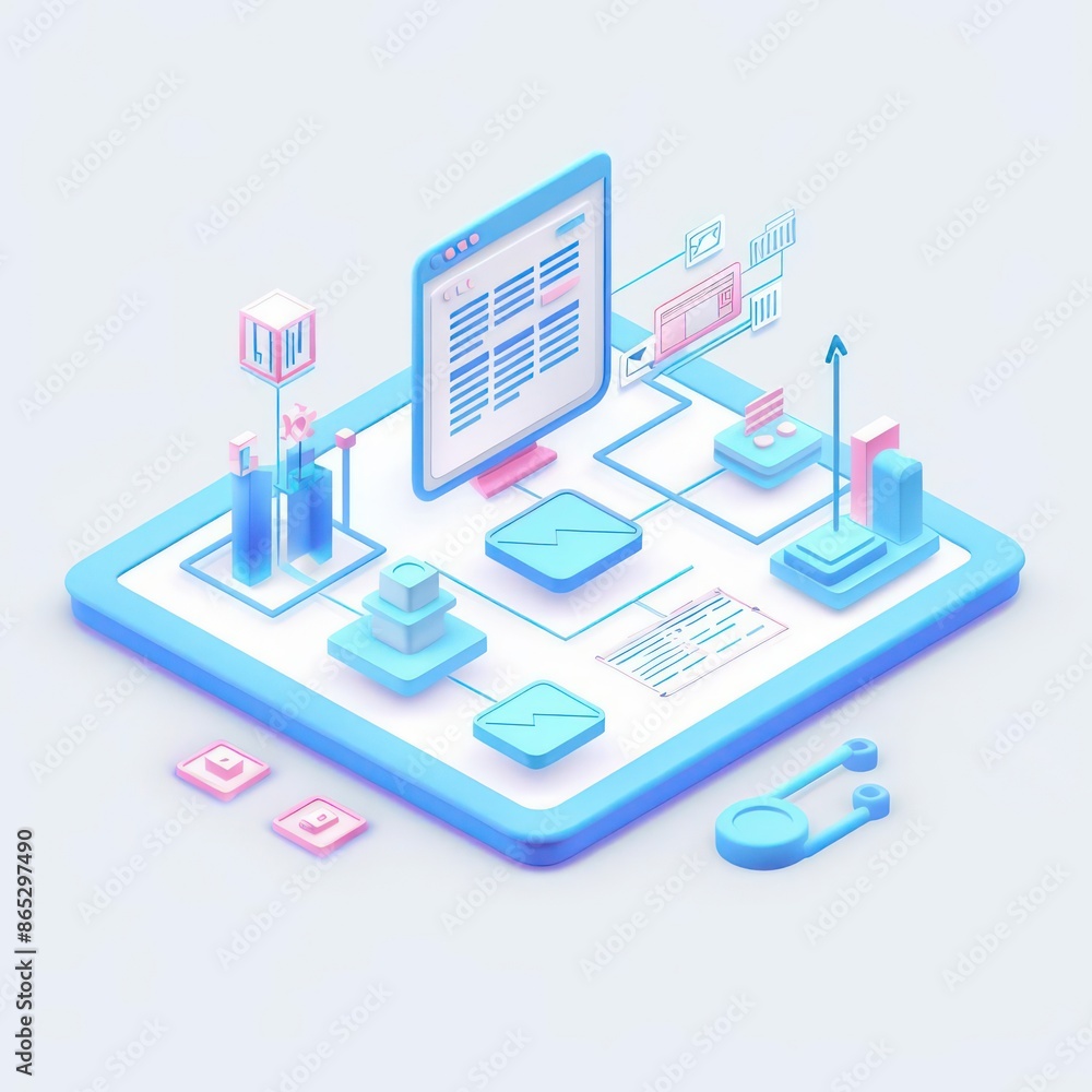 A digital depiction of a startups business model framework, isolated with room for text on a clean backdrop A digital depiction of a startups business model framework, isolated with room for text on a clean backdrop