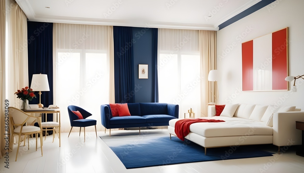 Photo interior modern design room 3d illustration Photo interior modern design room 3d illustration
