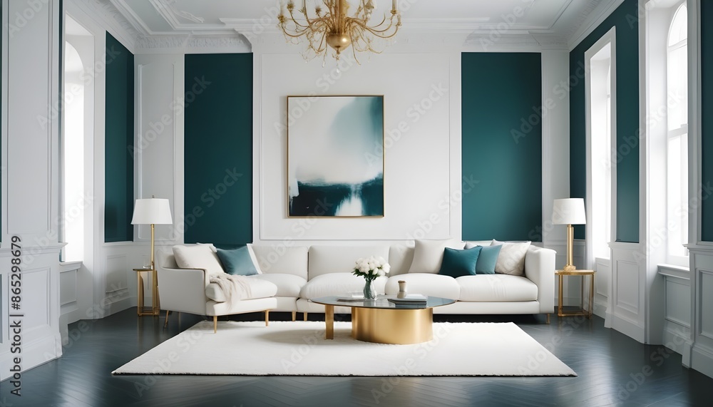 Photo interior modern design room 3d illustration Photo interior modern design room 3d illustration