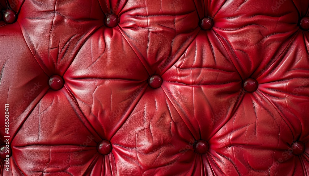 Horizontal elegant buttoned red leather background and design Horizontal elegant buttoned red leather background and design