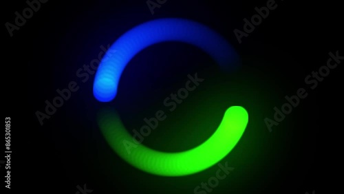 Wallpaper Mural 3d render of a glowing neon sign in a circle loop animation background Torontodigital.ca