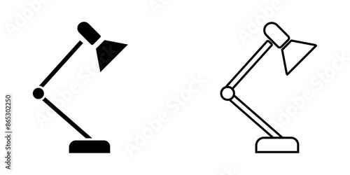 Study lamp icon on white background