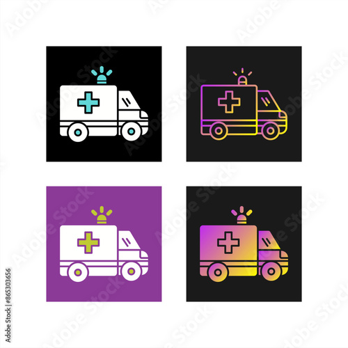 Ambulance Vector Icon