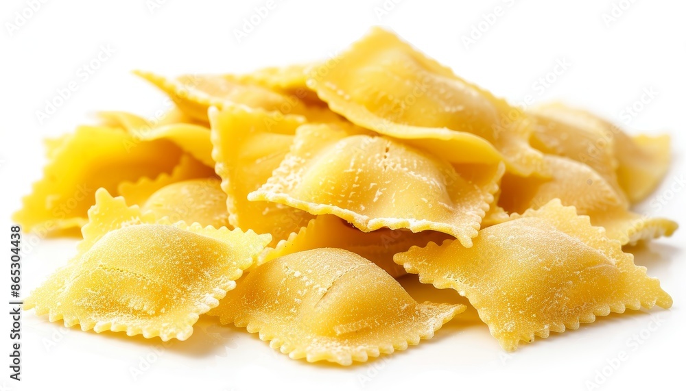 isolated Italian ravioli pasta on white background isolated Italian ravioli pasta on white background