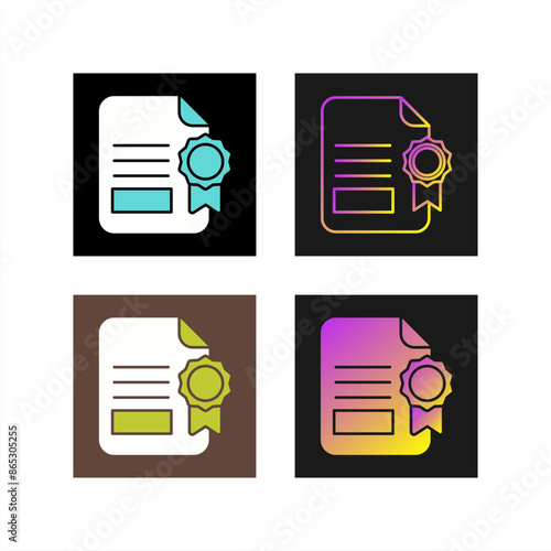 Certificate Vector Icon