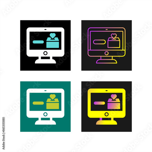 Online Donation Vector Icon