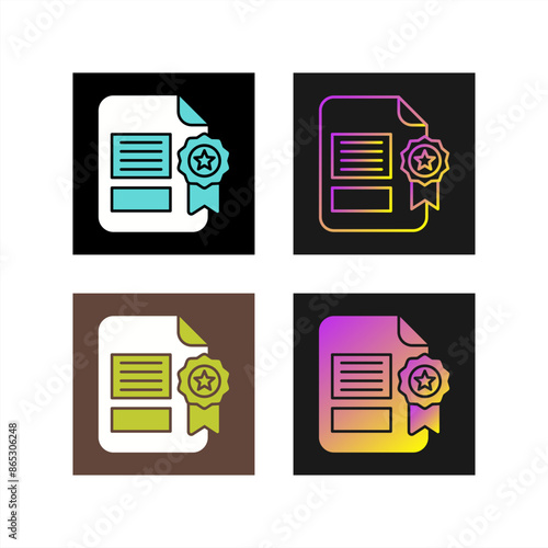 Certificate Vector Icon