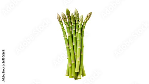 Asparagus food cutout. Isolated asparagus vegetable on transparent background