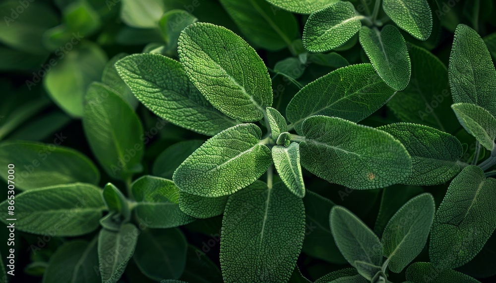 Macro background photography of natural green leaves of Salvia officinalis also known as Clary Sage Macro background photography of natural green leaves of Salvia officinalis also known as Clary Sage