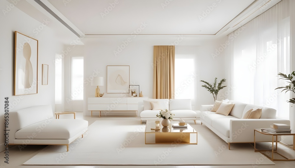 Photo interior modern design room 3d illustration Photo interior modern design room 3d illustration