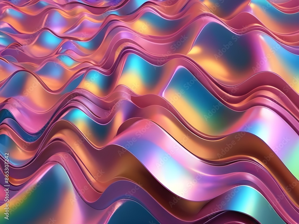 abstract neon wave colorful holographic 3d background image abstract neon wave colorful holographic 3d background image