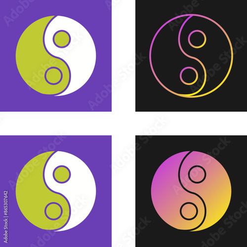Yin Yang Vector Icon