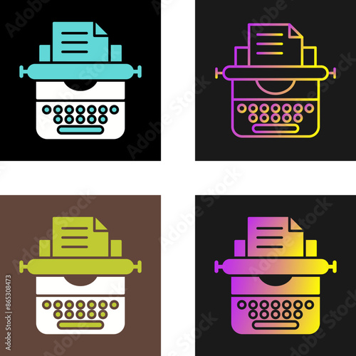 Typewriter Vector Icon