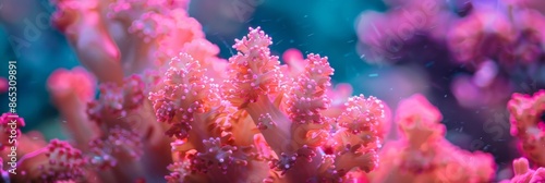 A vibrant coral reef with a variety of colorful corals. Colorful coral reef of the underwater world