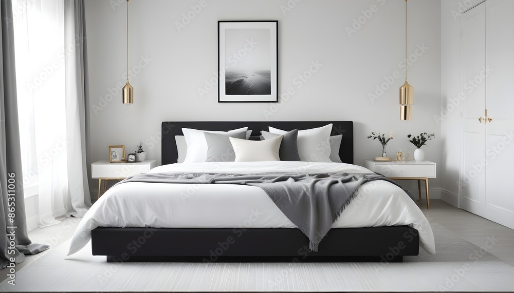 Photo interior modern design room 3d illustration Photo interior modern design room 3d illustration