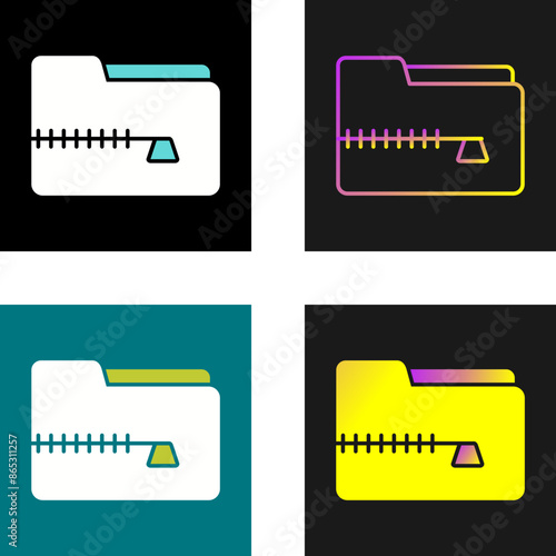 Zip File Vector Icon
