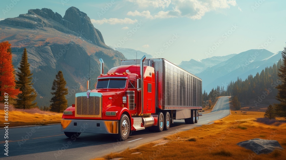 Commercial Truck Transporting Goods Commercial Truck Transporting Goods