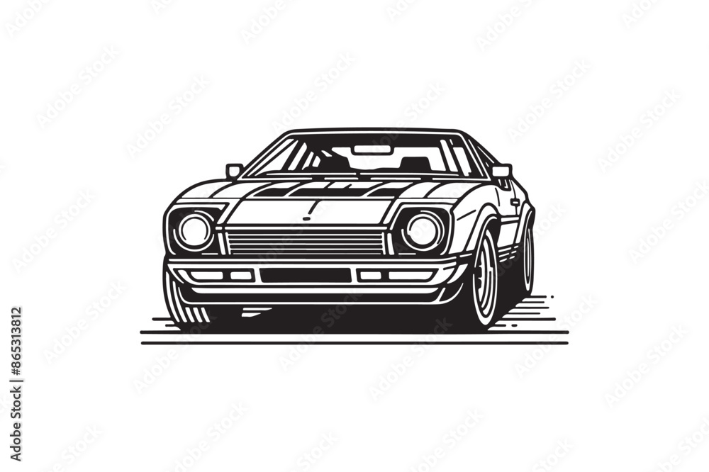 Modern car vector silhouette Modern car vector silhouette