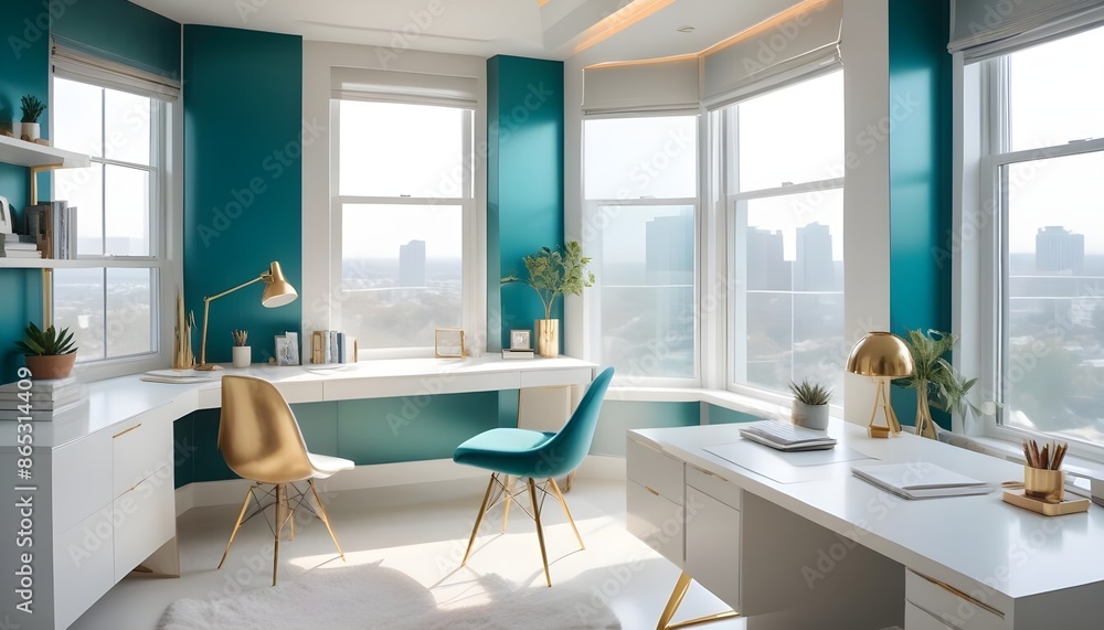 Fototapeta premium Photo interior modern design room 3d illustration