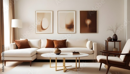 Photo interior modern design room 3d illustration