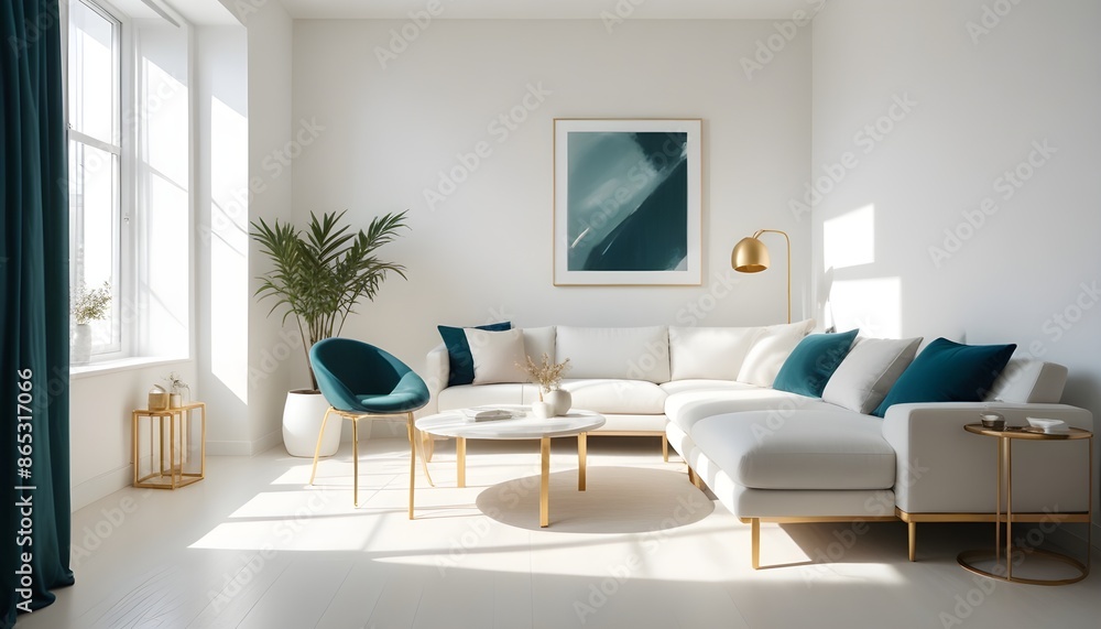 Photo interior modern design room 3d illustration Photo interior modern design room 3d illustration