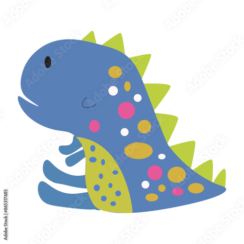 This is a cute Allosaurus sitting in a cartoon version on a transparent background. It can be used for decoration, wallpaper, design, etc.