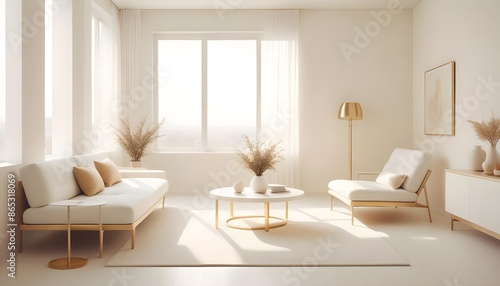 Photo interior modern design room 3d illustration