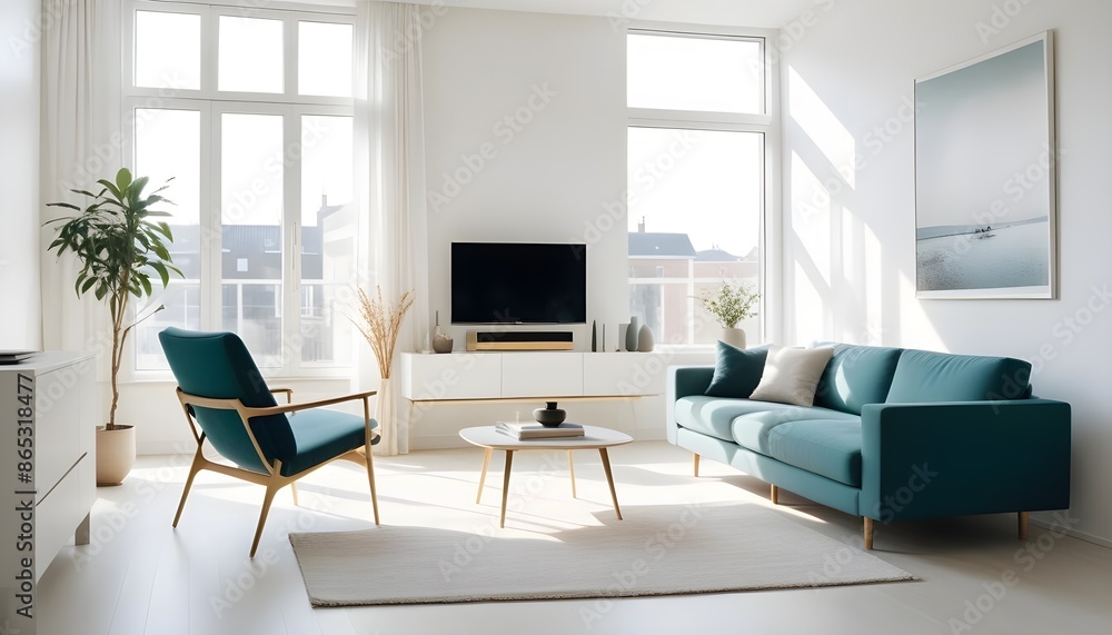 Photo interior modern design room 3d illustration Photo interior modern design room 3d illustration