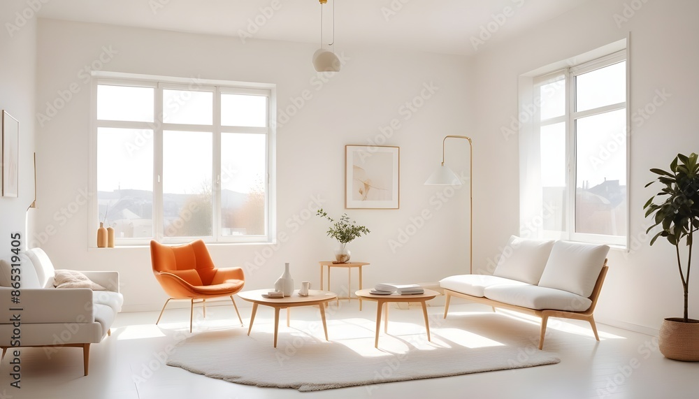 Photo interior modern design room 3d illustration Photo interior modern design room 3d illustration