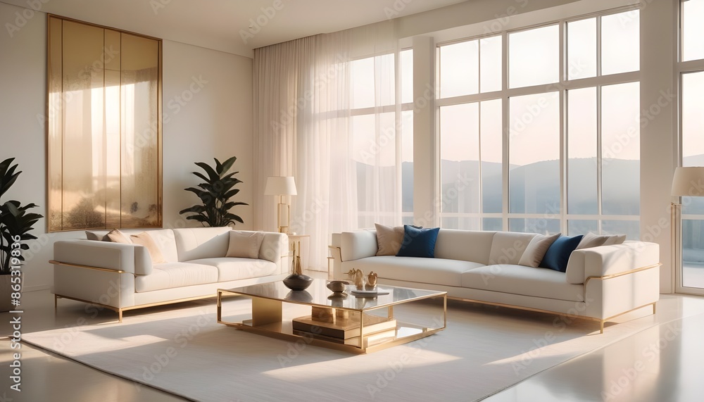Photo interior modern design room 3d illustration Photo interior modern design room 3d illustration