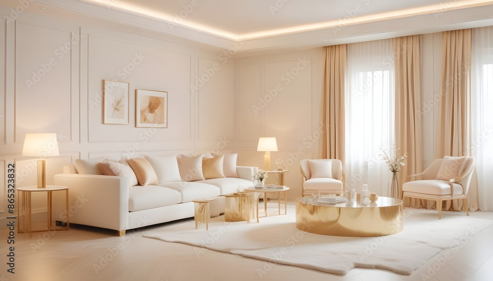 Photo interior modern design room 3d illustration Photo interior modern design room 3d illustration