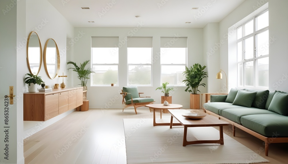 Photo interior modern design room 3d illustration Photo interior modern design room 3d illustration