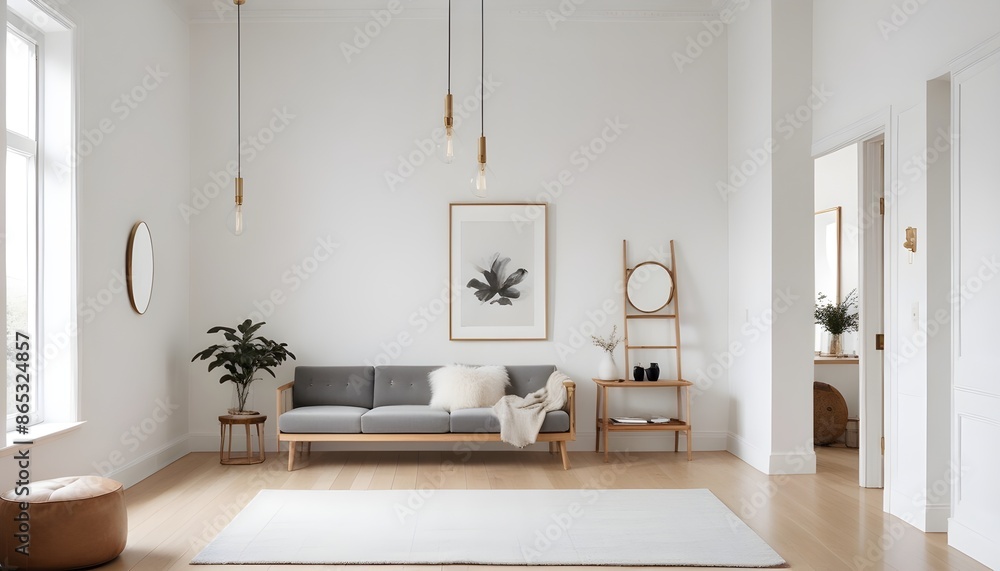 Photo interior modern design room 3d illustration Photo interior modern design room 3d illustration