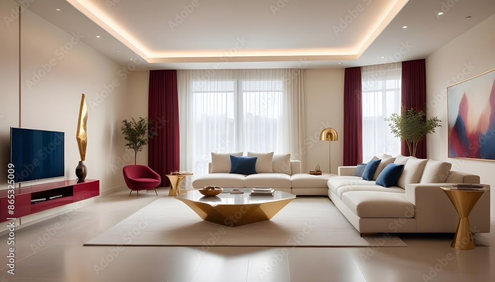 Photo interior modern design room 3d illustration Photo interior modern design room 3d illustration