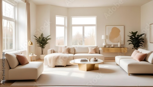 Photo interior modern design room 3d illustration