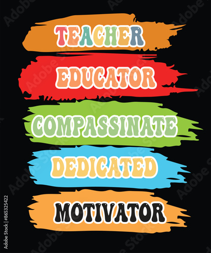 Teacher eps vector tshirt design photo