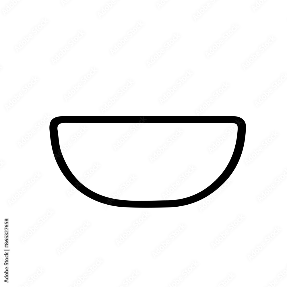 Bowl in doodle style isolated on white background. Signature icon. Outline vector illustration. Can be used as an icon or symbol. Decorative element. Hand drawn black sketch. Bowl in doodle style isolated on white background. Signature icon. Outline vector illustration. Can be used as an icon or symbol. Decorative element. Hand drawn black sketch.