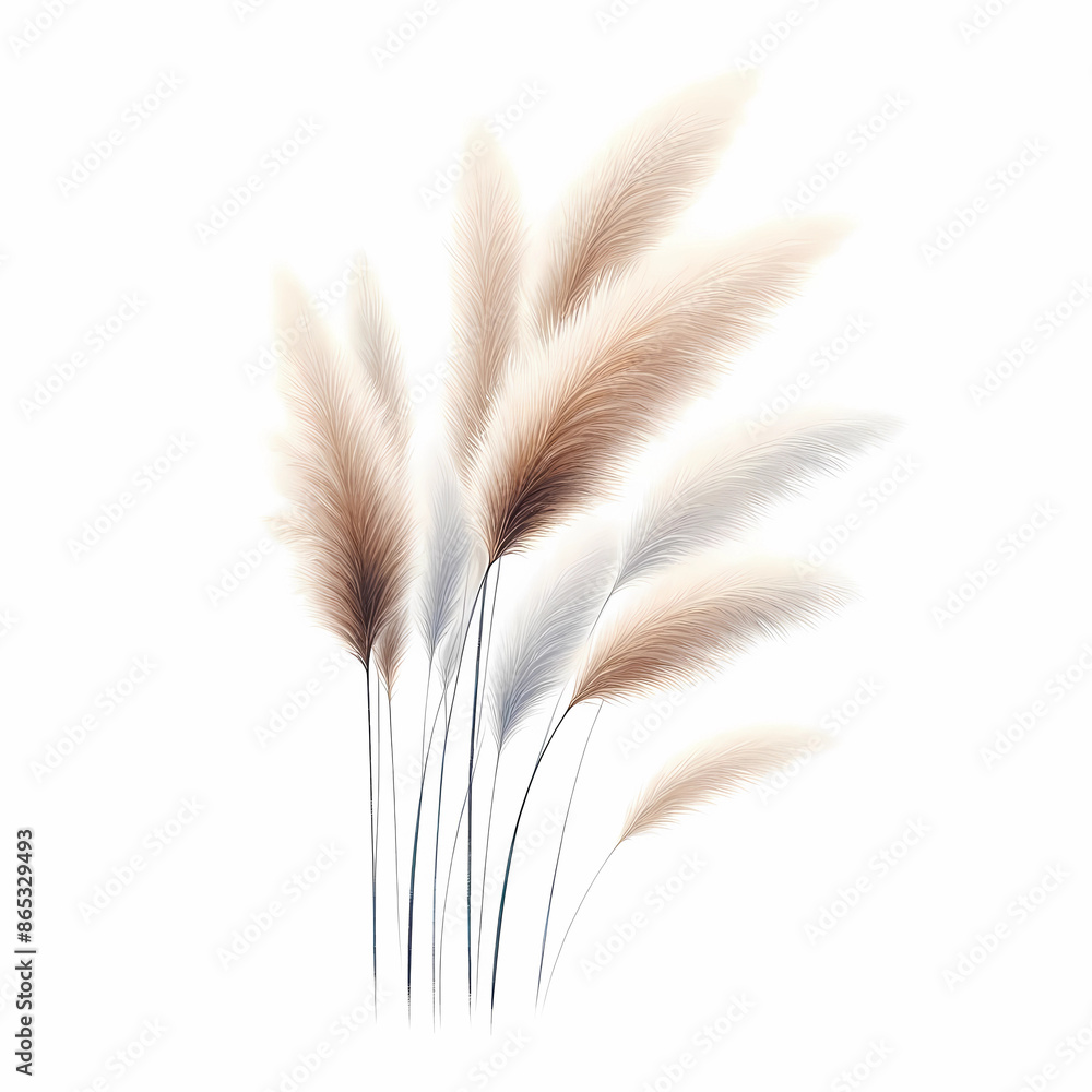 Obraz premium ornamental grass image isolated on white background