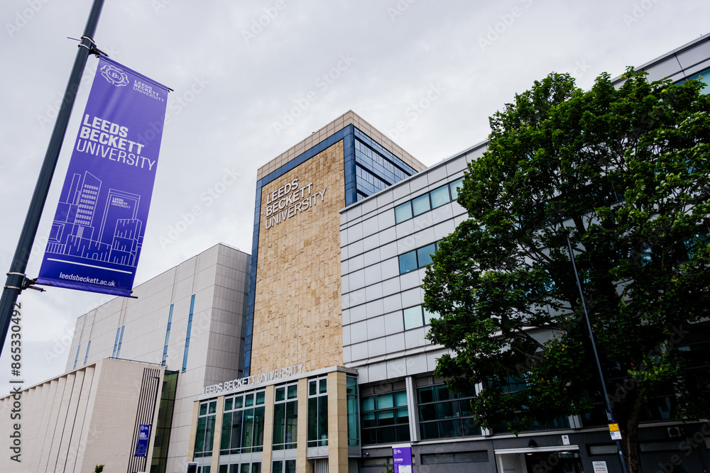 leeds-england-3rd-june-2024-leeds-beckett-university-exterior-campus