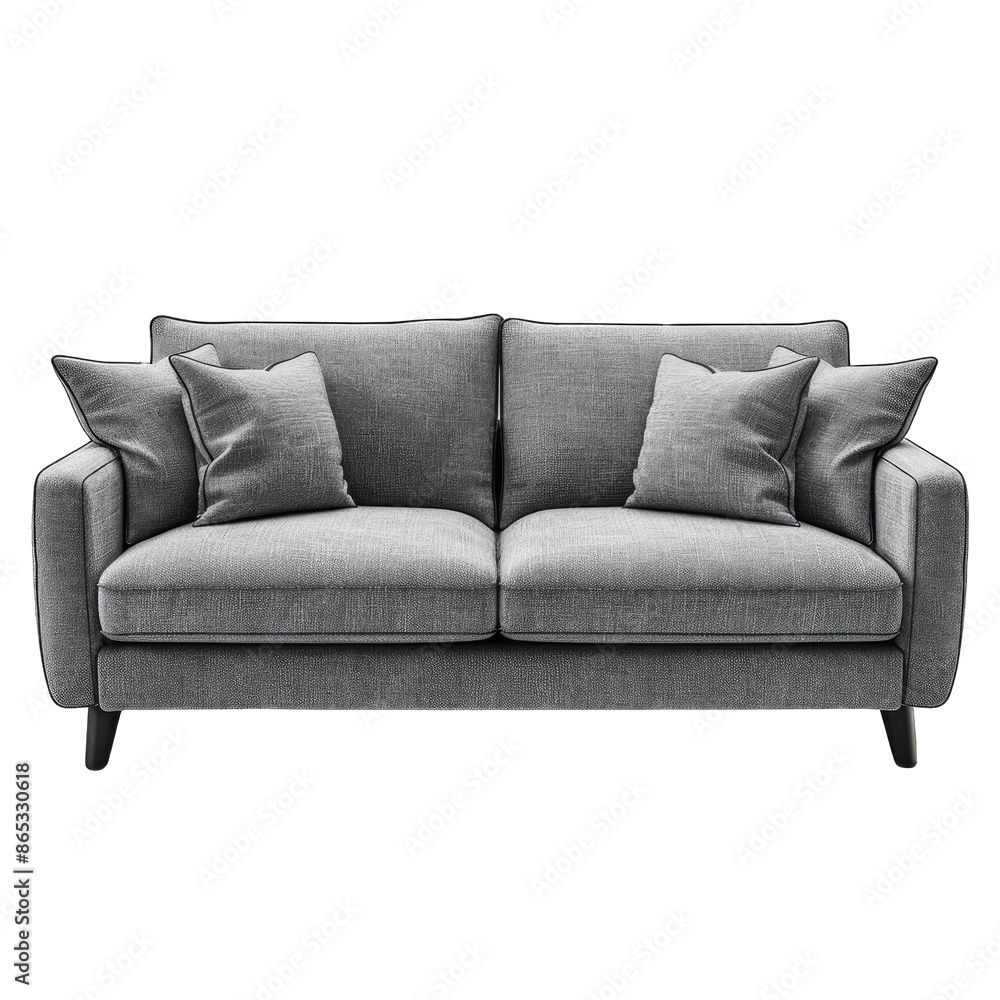 Fototapeta premium Comfy couch for relaxing at home isolated on transparent background