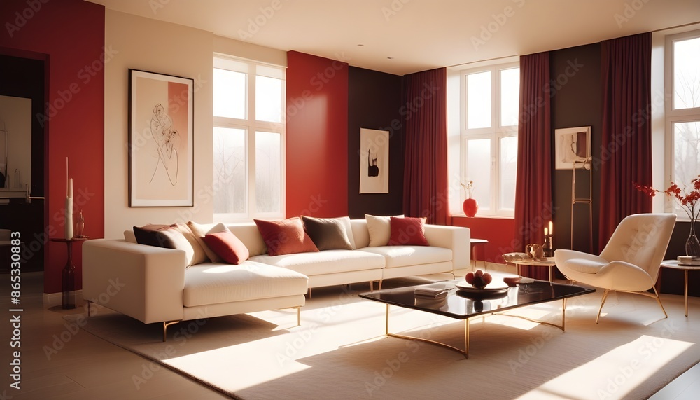 Photo interior modern design room 3d illustration Photo interior modern design room 3d illustration