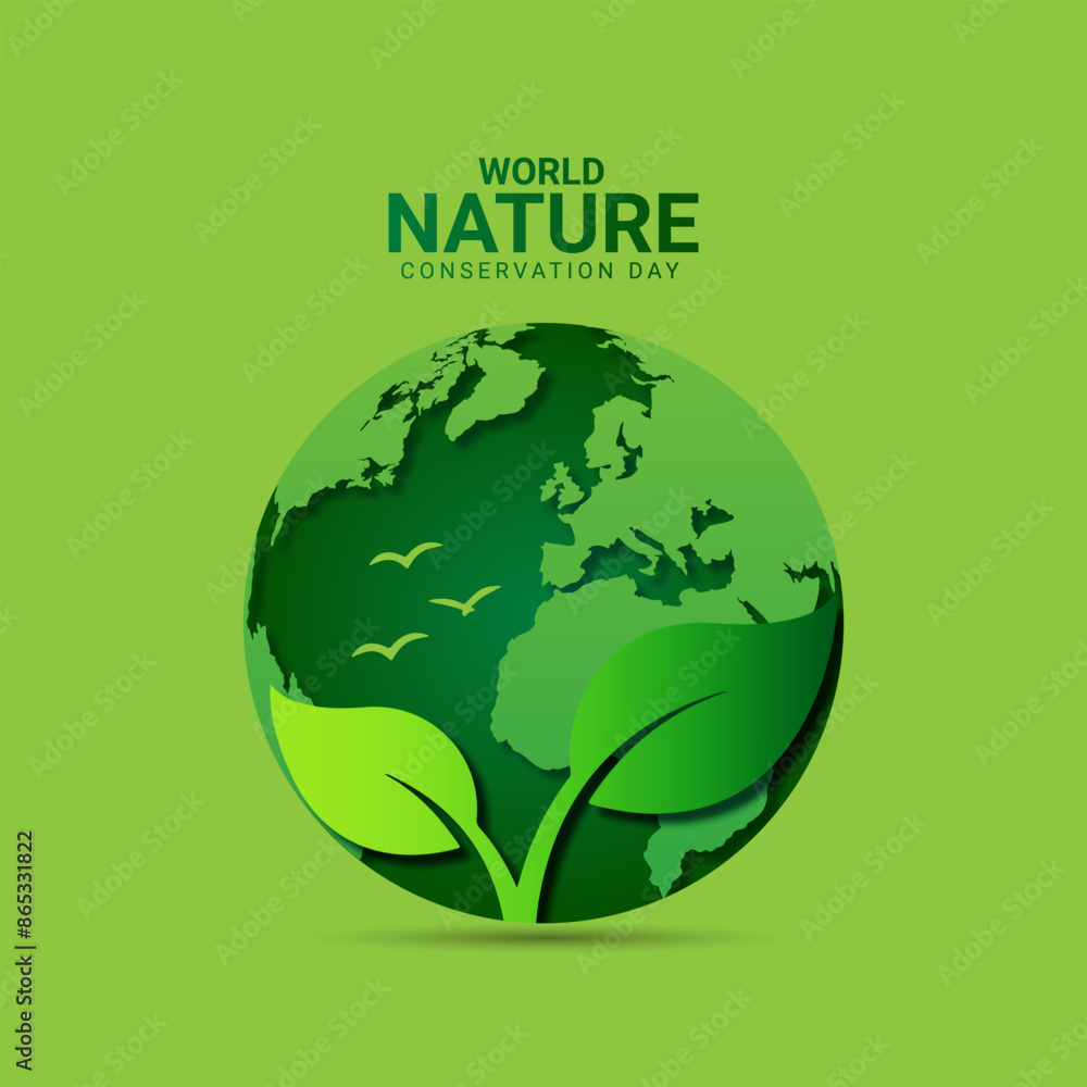 World Nature Conservation Day typography logo lettering vector illustration, emphasizing the importance of saving our planet on World Environment Day, Earth Day, and combating climate change. World Nature Conservation Day typography logo lettering vector illustration, emphasizing the importance of saving our planet on World Environment Day, Earth Day, and combating climate change.