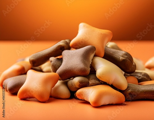 Croquetas de perro alimento fotografia detalle