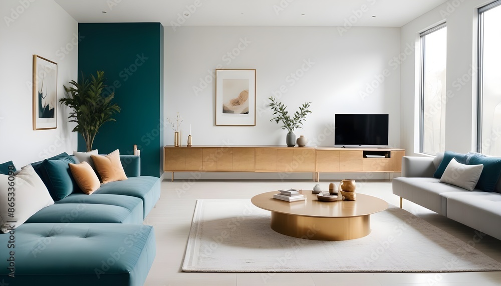 Photo interior modern design room 3d illustration Photo interior modern design room 3d illustration