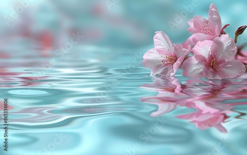 Water backdrop with a hint of cosmetic elegance