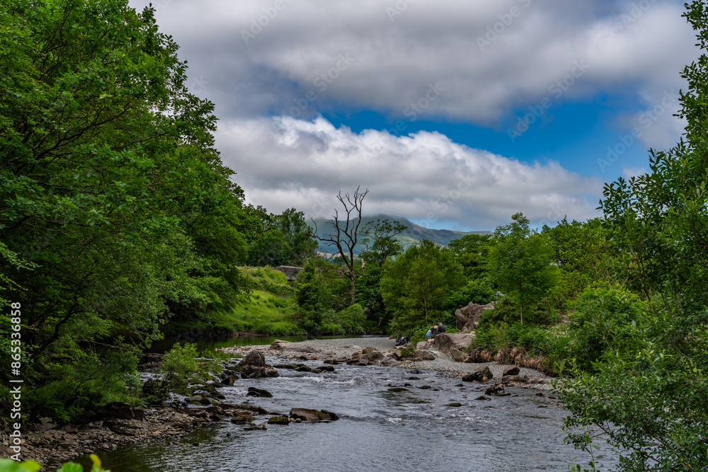 Obraz premium walking the Aberglaslyn Pass in North Wales