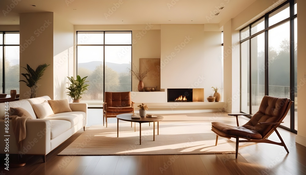 Photo interior modern design room 3d illustration Photo interior modern design room 3d illustration
