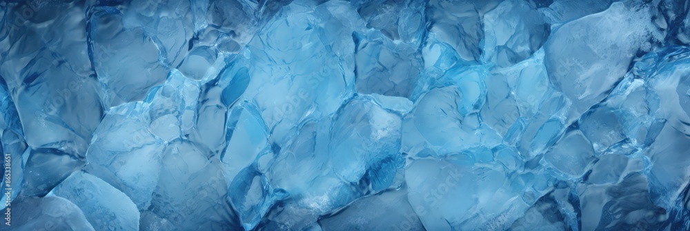 Fototapeta premium Abstract Blue Ice Crystals